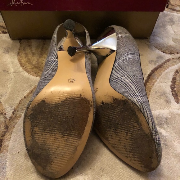 Miss Bison silver plaid heels - Picture 3 of 8